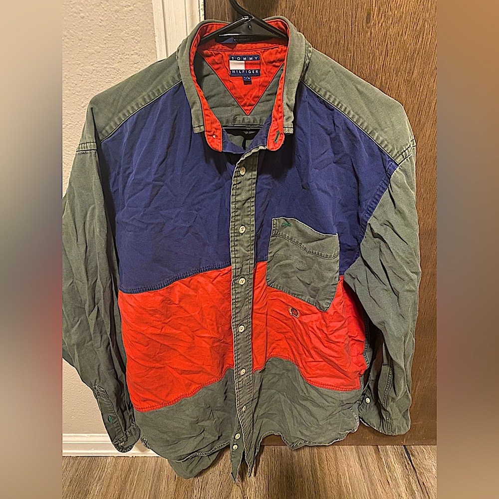 Tommy Hilfiger “Three Tone” long sleeve collar shirt